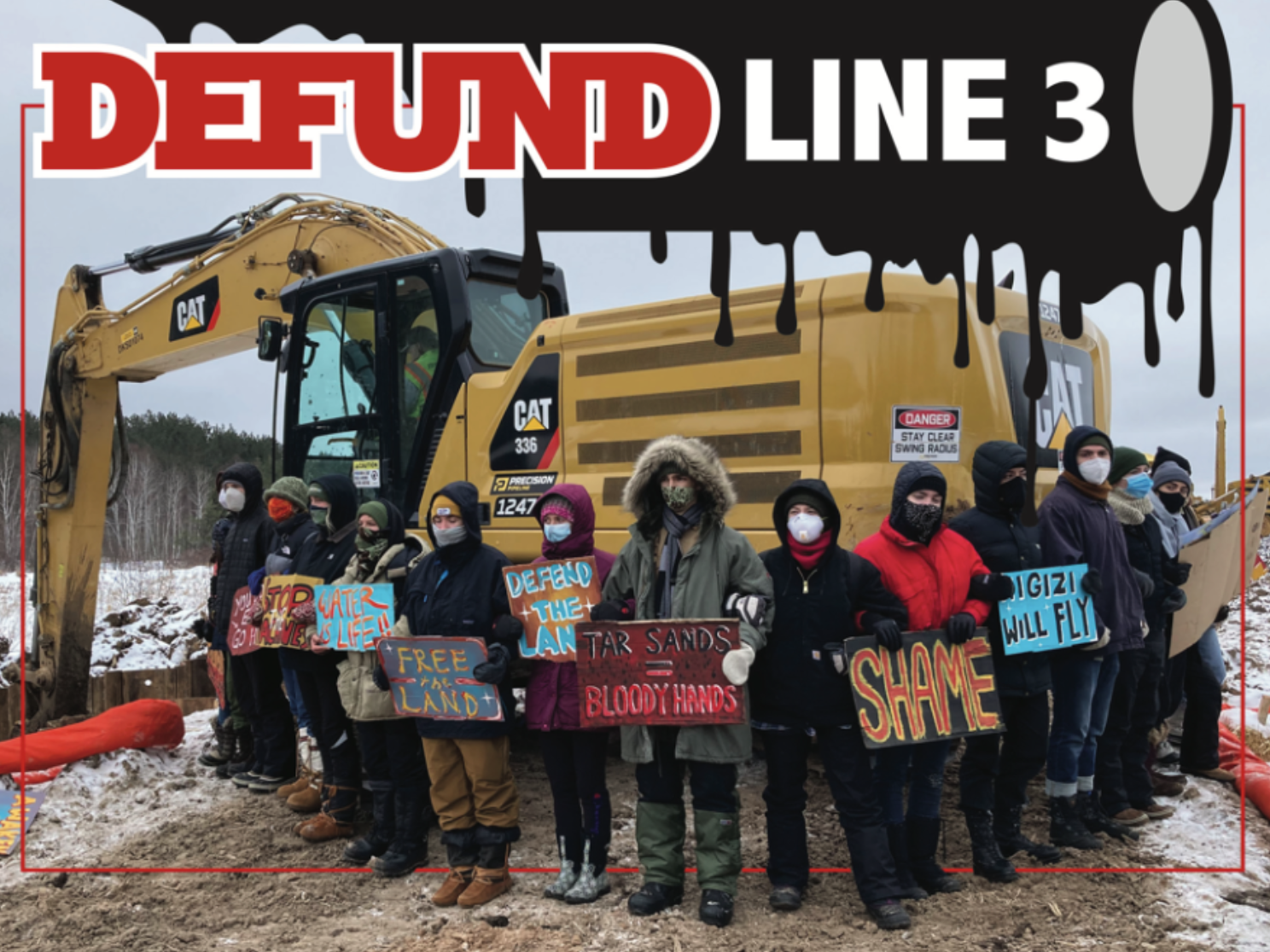 Protesters for defunding Line 3